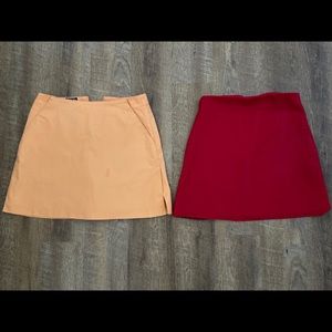 2 mini skirts